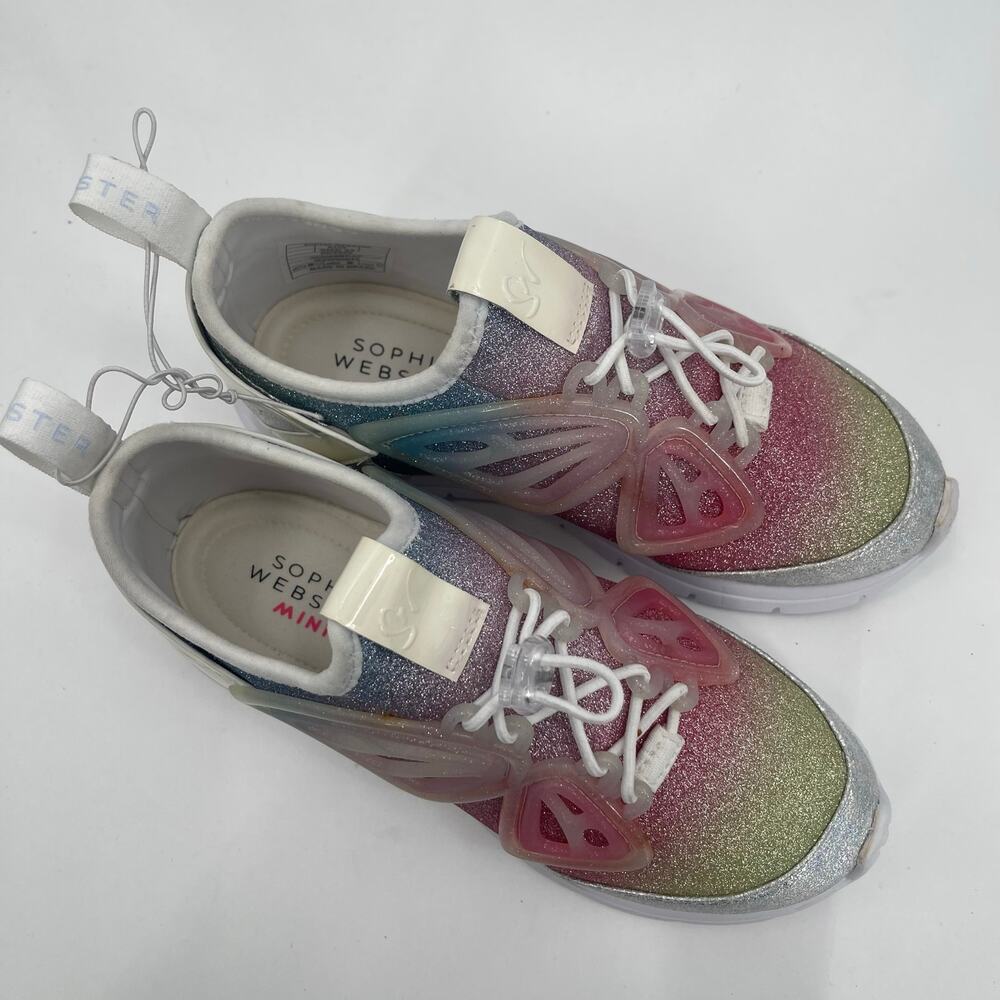 SOPHIA WEBSTER Mini Shoes Girls Size 34 (US 2) Sneakers Butterfly Ombre Rainbow - Picture 10 of 16